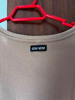 Vestido marrón AIRE RETRO con estampado