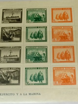 1938. Serie En honor del Ejército y la Marina