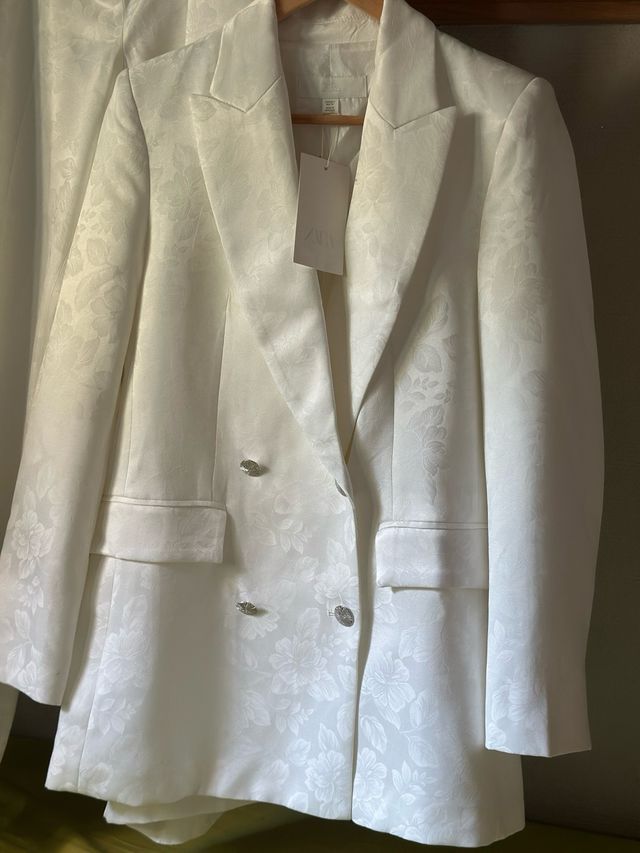 Traje Zara Blanco