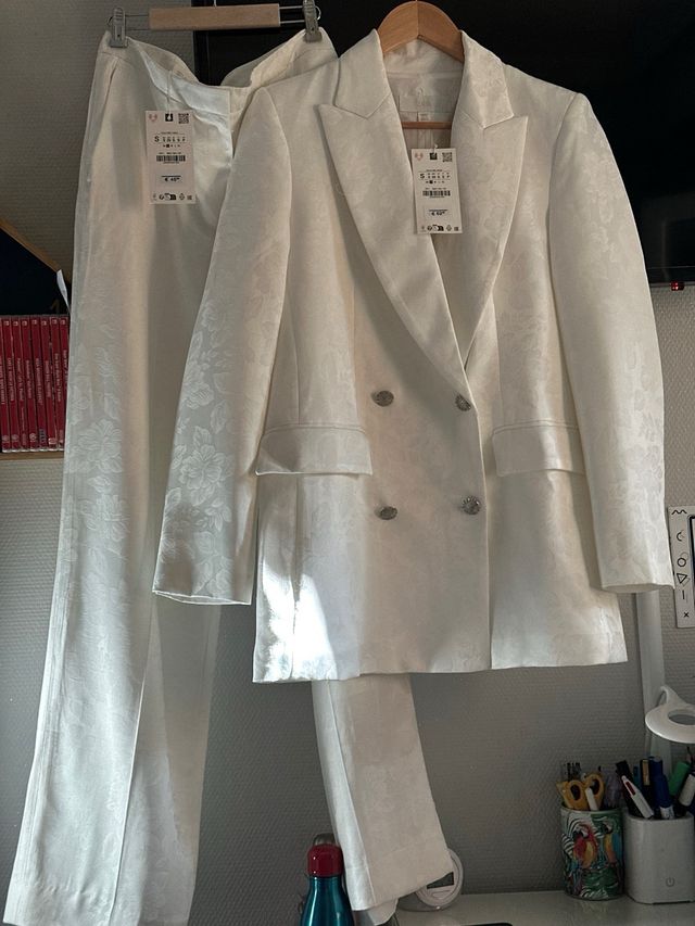 Traje Zara Blanco