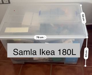 Caja Samla Ikea 180L Transparente