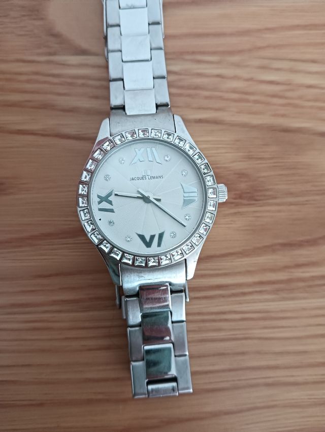 Reloj JACQUES LEMANS plateado mujer