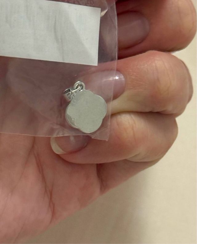 Colgante / Charm plata y turquesa tiffany color