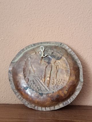 Plato Decorativo Africano Metal