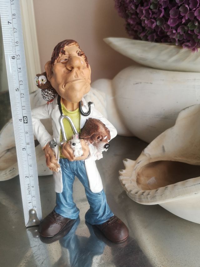 Figura di un veterinario con animali