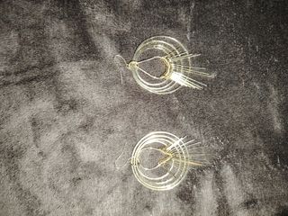 Pendientes dorados largos/anillo dorado