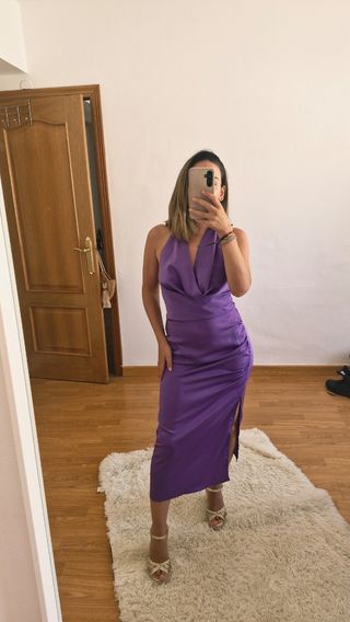 Vestido de fiesta morado