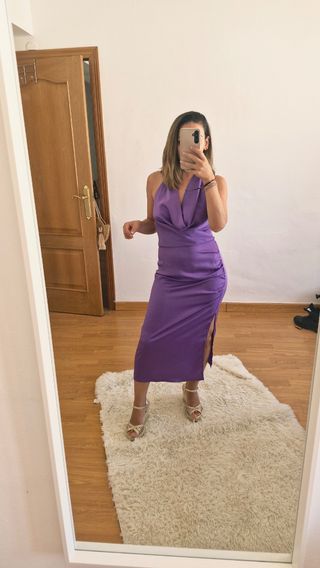 Vestido de fiesta morado