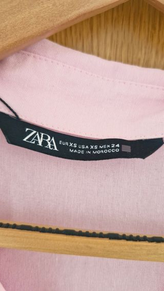 Camisa oversize Zara rosa