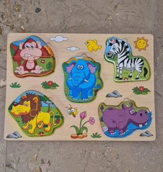Rompecabezas de Madera con Animales