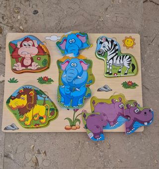 Rompecabezas de Madera con Animales