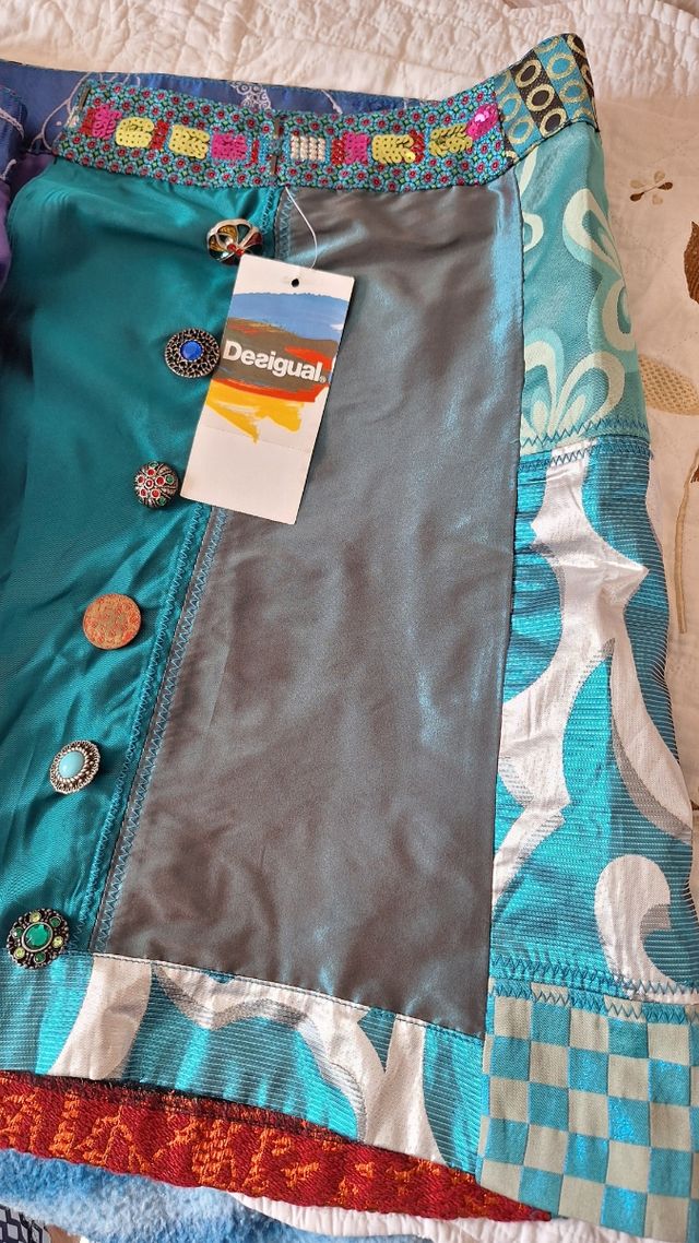 Falda Desigual Multicolor Talla 44