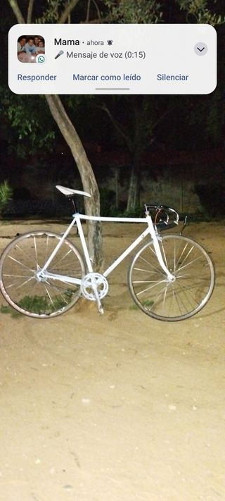 Bicicleta de carretera blanca