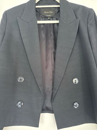 Blazer y pantalón Massimo Dutti azul 
