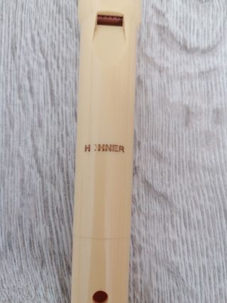 Flauta dulce con funda rosa