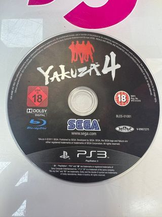 Videojuego PS3 Yakuza 4 (sin caratula)