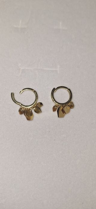 Pendientes Aro Oro 18k con Colgantes