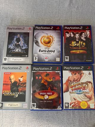6 Juegos PS2 Originales: Tomb Raider, Euro 2004, B