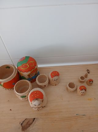 Matrioske russe in legno - 6 misure