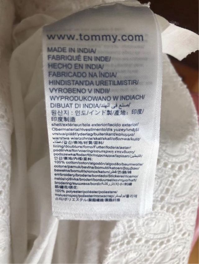 Vestido blanco niña Tommy Hilfiger