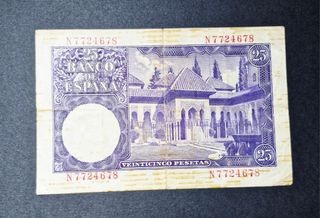 Billete 25 pesetas del 1954
