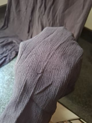 Falda pantalón negra tobillera con abertura