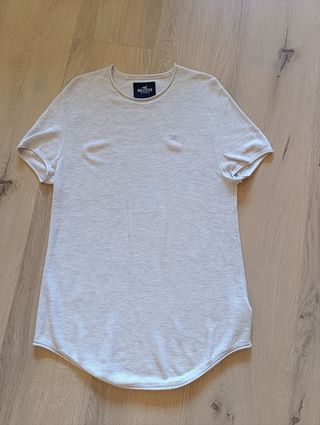 Camiseta Hollister M Beige Punto Hombre COLOR GRIS