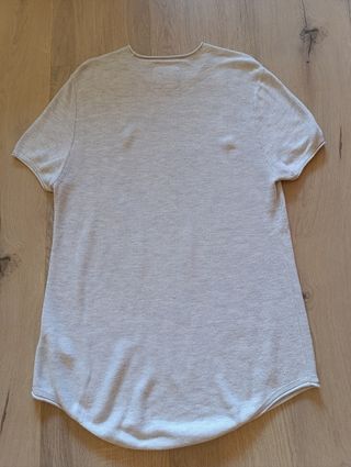 Camiseta Hollister M Beige Punto Hombre COLOR GRIS