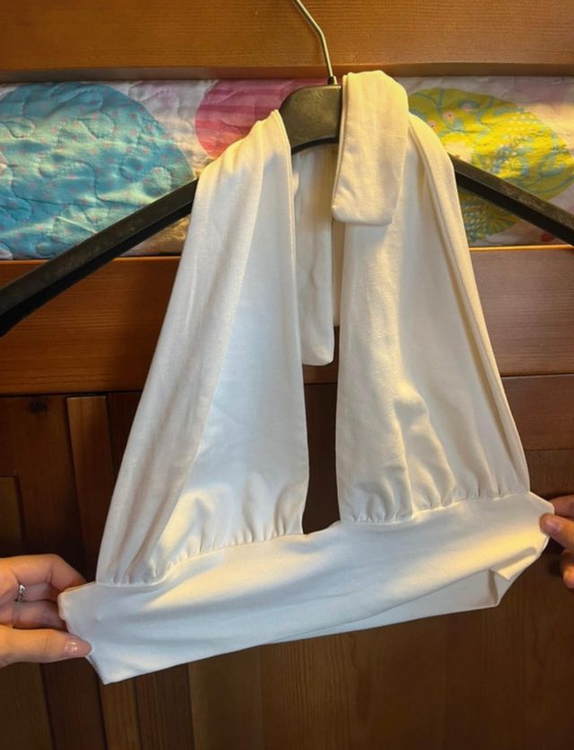 Top blanco SHEIN talla S