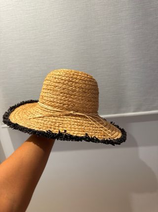 Sombrero de playa de paja mujer