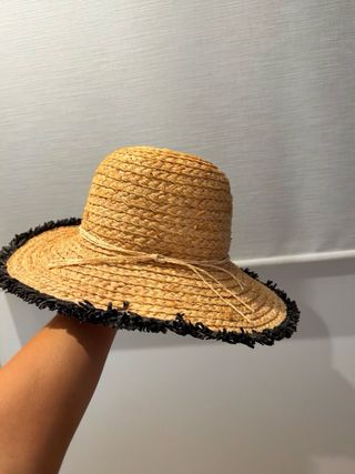 Sombrero de playa de paja mujer