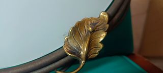 Aplique de techo plafón dorado y cristal