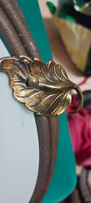 Aplique de techo plafón dorado y cristal