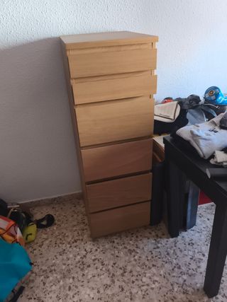 Cómoda 6 cajones MALM IKEA Madera