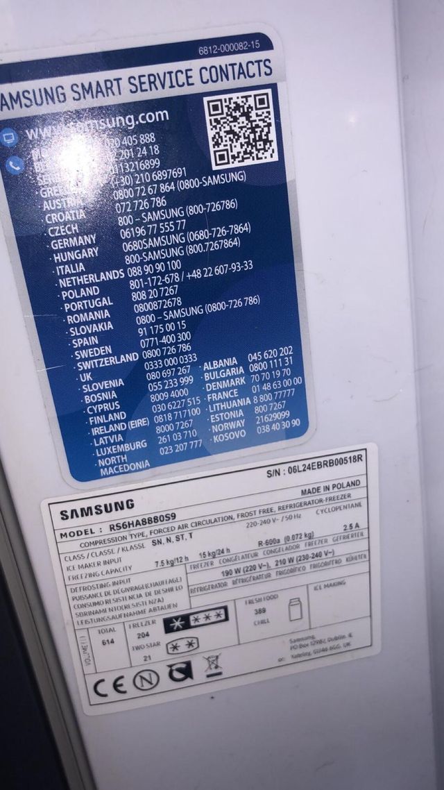 Frigorífico y congelador Samsung