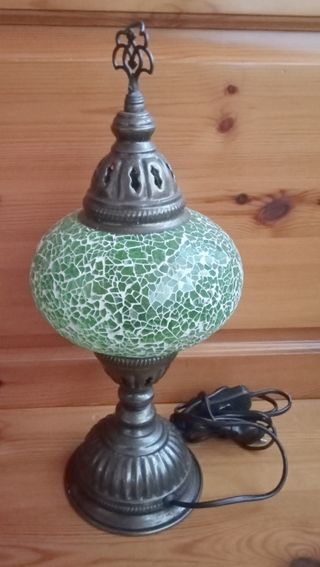 Lámpara turca mosaico verde