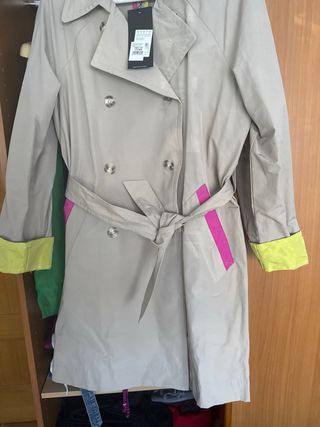 Gabardina Lola Casademunt Talla XL Beige