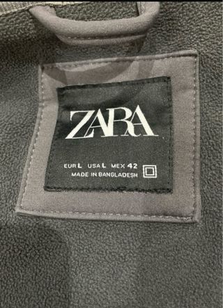 Cazadora técnica Zara gris Talla L