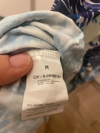 Top Guitare fantasia floreale taglia M