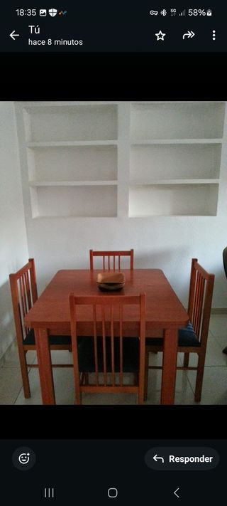 Mesa extensible con 6 sillas en Orihuela 