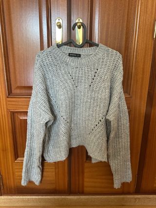 Jersey Stradivarius Gris Talla M