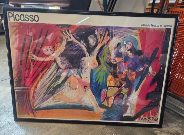 Poster Picasso Arlequin, Femme et Cupidon