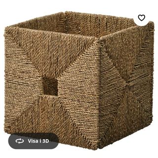 Tres Cestas de mimbre Ikea cuadrada