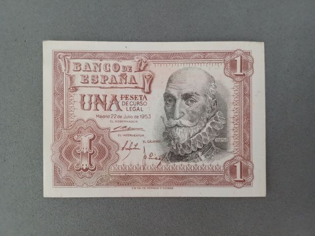 Billete 1 peseta Banco de España 1953