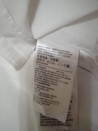 Camisa Levi's Blanca Manga Corta