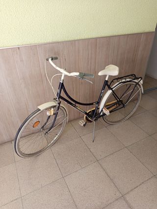 Bicicleta de paseo negra clásica