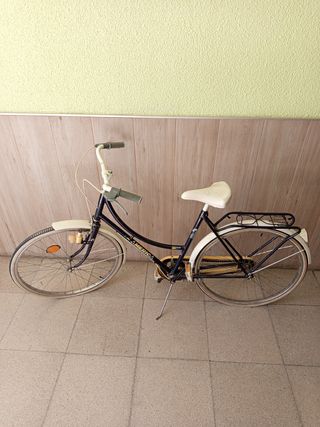 Bicicleta de paseo negra clásica