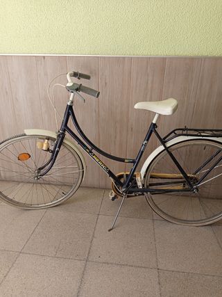 Bicicleta de paseo negra clásica