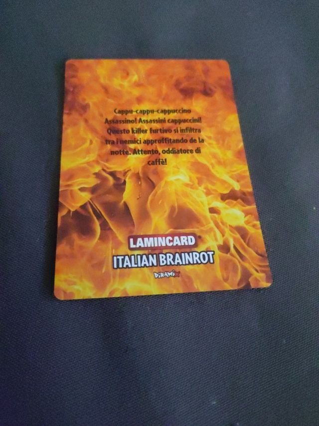 Carta Laminacard Brainrot Cappuccino Assassino