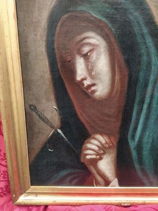 Antiguo Cuadro Religioso Dolorosa